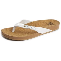 Reef Cushion Court Twist Flipflop, White, 38.5 EU