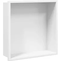 vidaXL Duschnische Mattweiß 32x32x9 cm Edelstahl
