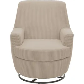 INOSIGN »HETTY, Drehsessel mit Wippfunktion, Lese-Sessel in Cord und Microfaser« 1 Stk. tlg. mit Federkern, auch im Set mit passendem Hocker