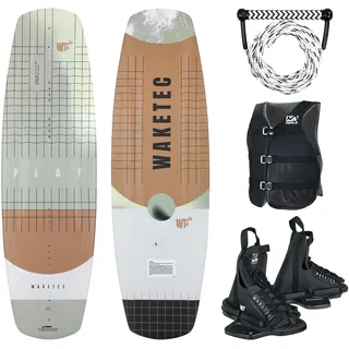 Waketec Wakeboard Komplett-Set Play STD, Bindung Onset, Leine Combo, Weste Sportsman