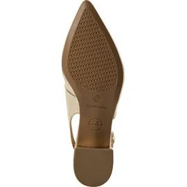 TAMARIS Damen Sling Pump mit Blockabsatz, metallic, 39 EU