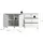 VCM Sideboard Prisma 170 x 76 x 40 cm Weiß Hochglanz