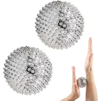 aomigt Igelball,Massageball, 2pcs 47mm Magnetische Akupressurkugeln, Akupressur Massagegerät,Triggerpunkt Massagebälle, Gymnastikball,Fußmassage Balls,Fingermassagegeräte,Igelball Massageball Set