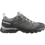 Salomon X-ward Leather Goretex Wanderschuhe - Gull / Black / Ebony - EU 37 1/3