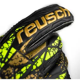 Reusch Attrakt Infinity Finger Support Schwarz/Gold/Yellow 10