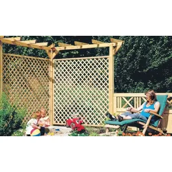 Rankzaun 90 x 180 cm – Rankgitterzaun aus druckimprägniertem Kiefer/Ficthenholz – Holzrankgitter für Kletterpflanzen – witterungsbeständiger Sichtschutz