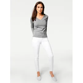 Heine V-Pullover Grau 48