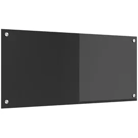 vidaXL Küchenrückwand Dunkelgrau 90 x 40 cm Gehärtetes Glas, 42001244