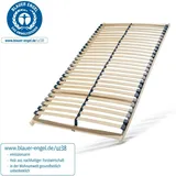 Sleepneo Lattenrost 140x200, Lattenrahmen aus Buche, 7 Komfortzonen, 28 Latten, Federholzrahmen Made in Germany, Lattenrost Selbstmontage, Traglast 150Kg