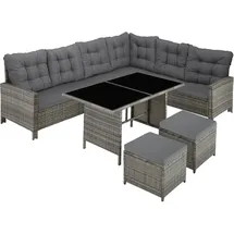 Tectake Barletta Rattan Lounge grau
