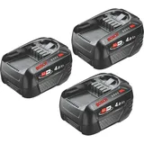 Bosch 3x PBA 18V 4.0Ah W-C Akku 18 V 4,0 Ah POWER FOR ALL ( 3x 1600A011T8 )