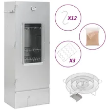 vidaXL Räucherofen mit Kaltrauchgenerator 44,5 x 29 x 110 cm Verzinkter Stahl V3200750