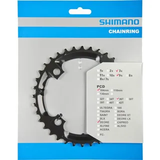 Shimano Deore Fc-m590 Kettenblatt, schwarz 104 mm EU