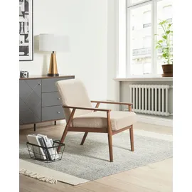Beliani Sessel ESRUM Bouclé 62 x 79 x 80 cm Beige/Braun