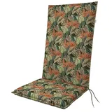Doppler Sitzauflage Living  (Hochlehner, L x B x H: 119 x 48 x 6 cm, Baumwoll-Polyester-Mischgewebe, Grün/Orange)