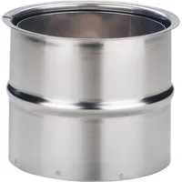 m�ck Doppelwandfutter Edelstahl DN150 mm weiß