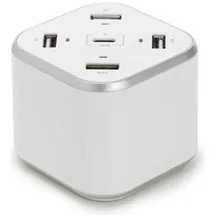 HQ Power SMART USB Station mit 3 x USB + 1 x USB Fast Charge QC 3.0 + 1 x Type-C Ausgänge - max. 9,6 A - max. 48 W - weiß