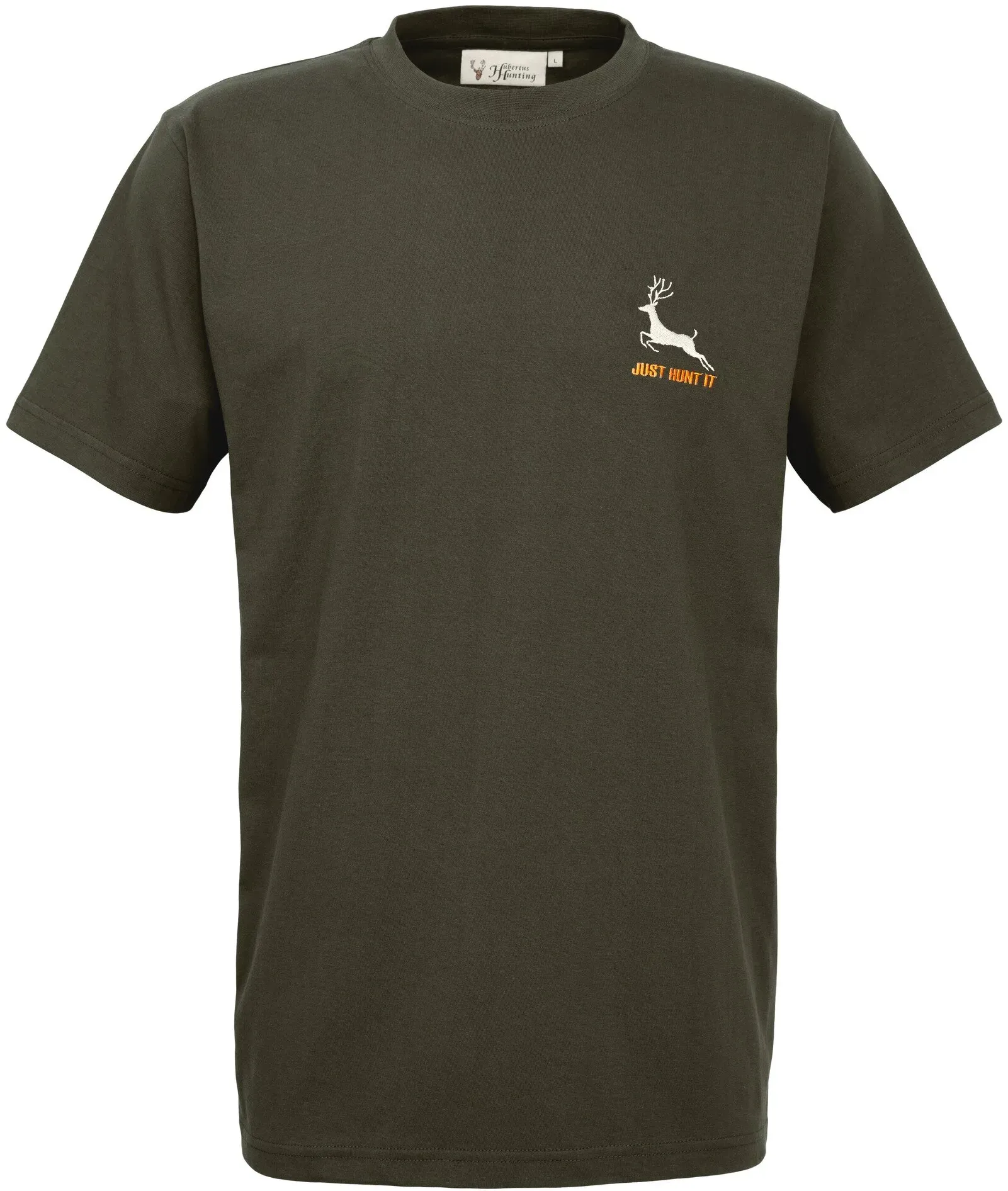 Hubertus T-Shirt Just Hunt It, oliv, 5XL