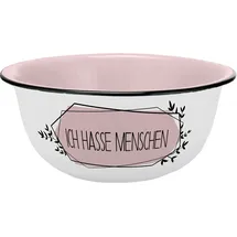 Geda Labels Müslischale Ich hasse Menschen Emaille-Optik 600ml