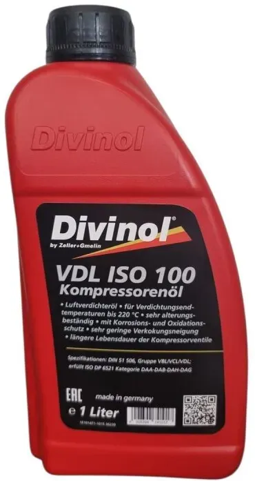 Divinol VDL ISO 100, Kompressorenöl, 1 Liter