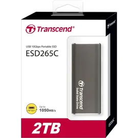 Transcend ESD265C 2 TB USB-C Grau TS2TESD265C