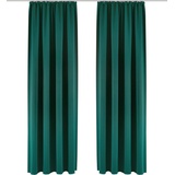 my home Vorhang MY HOME "Sola" Gardinen Gr. 245 cm, Kräuselband, 130 cm, grün (darkgreen) Kräuselband