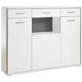 Livetastic Highboard Setto & weiß ¦ Maße cm, B: 154 H: 121 T: 45.0