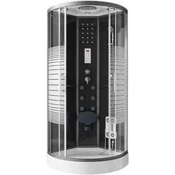 Home Deluxe GmbH HOME DELUXE - Komplettdusche BLACK PEARL - Maße 100 x 100 cm, inkl. Regendusche, Radio und Zubehör I Duschtempel Fertigdusche, Dusche, Duschtempel