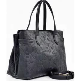 Valentino Pansy Shopper Polyurethan Black