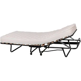Carryhome Klappbett, Anthrazit, Weiß, Textil, H2, Höhe ca. 10 cm, 80x200 cm, Schlafzimmer, Betten, Klappbetten