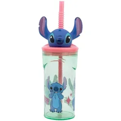 Disney Stitch Trinkbecher –Strohhalm & 3D-Figur, BPA-frei
