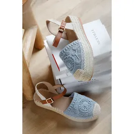 aniston shoes Plateau-Sandaletten Damen Blau/Braun 36