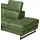 Egoitaliano Ecksofa "Candice, elegant, edel und bequem, erstklassiger Sitzkomfort, L-Form", grün (sprite), B:278cm H:100cm T:221cm, Leder »CAREZZA« (Rindsleder). Halbnarbiges Naturleder mit einer Dicke von 1, 2-1, 4 mm.
