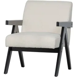 Sessel Lowie aus Teddy-Stoff, Natur