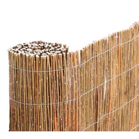 bambus-discount.com Sichtschutz Weidenmatte 180 x 300cm naturbelassen - Rollzaun Sichtschutzmatte aus Weidenruten 1,8m x 3m