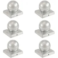 vidaXL Pfostenkappe 101 x 101 mm Silber/Metall