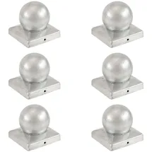 vidaXL Pfostenkappe 101 x 101 mm Silber/Metall