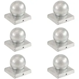 vidaXL Pfostenkappe 101 x 101 mm Silber/Metall