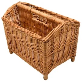 MyBer® Zeitungsständer Korb aus Weide geflochten 36 x 25 x 23 cm braun