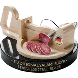 Durandal Schneidemaschine aus Holz - Salamischneider Manuell - Aufschnittmaschine für Speck und Wurst - Wurstschneidemaschine - Brotschneidemaschine Manuell - Wurstschneider - Gemüseschneider