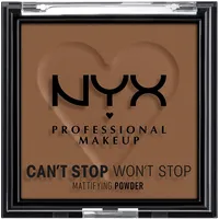 NYX Professional Makeup Can’t Stop Won’t Stop Mattifying Powder Deep für einen mattierten Teint und reduzierten Glanz