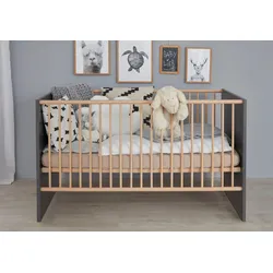 Babybett TRENDTEAM "Mats, Deal für begrenzte Zeit", grau, B:78cm H:83cm L:144cm, Holzwerkstoff, Babybetten