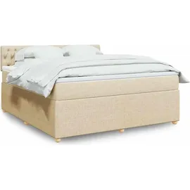 vidaXL Boxspringbett 180 x 200 cm Creme