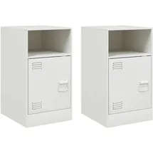 vidaXL Nachtschrank 34,5 x 39 x 62 cm Weiß