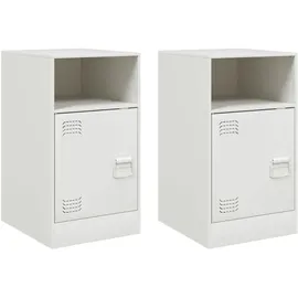 vidaXL Nachtschrank 34,5 x 39 x 62 cm Weiß