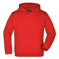 Kinder Kapuzensweatshirt JN047K, rot, Größe XL - rot - XL