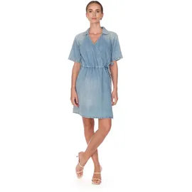 LE TEMPS DES CERISES Jeanskleid FLOE gewickelt Blau XL