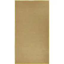 PAD Teppich PAD "MOSS", gelb, B:170cm H:6mm L:200cm, Jute, Wolle, Teppiche, Teppich, Juteteppich, handgewebt, Uni Farben, farbige Umrandung, Wohnzimmer