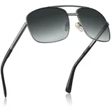 luxuskollektion Pilotenbrille Sonnenbrille Polarisiert UV400 Pilotenbrille Schwarz+farbverlauf Grau bunt