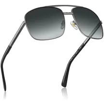 luxuskollektion Pilotenbrille Sonnenbrille Polarisiert UV400 Pilotenbrille Schwarz+farbverlauf Grau bunt
